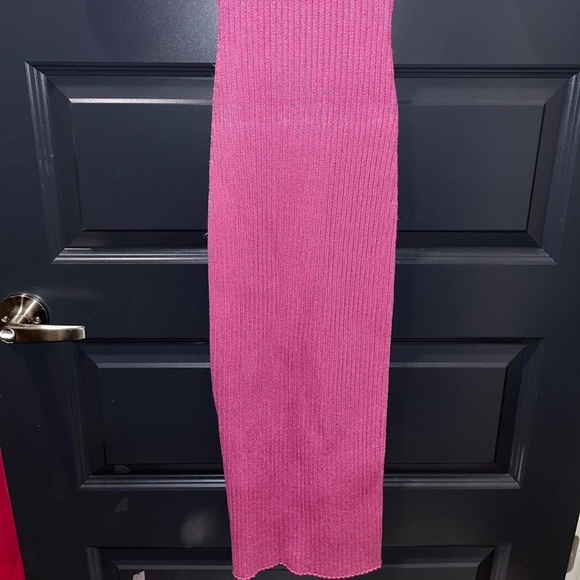 BALENCIAGA PINK TURTLENECK KNIT DRESS - Picture 4 of 5